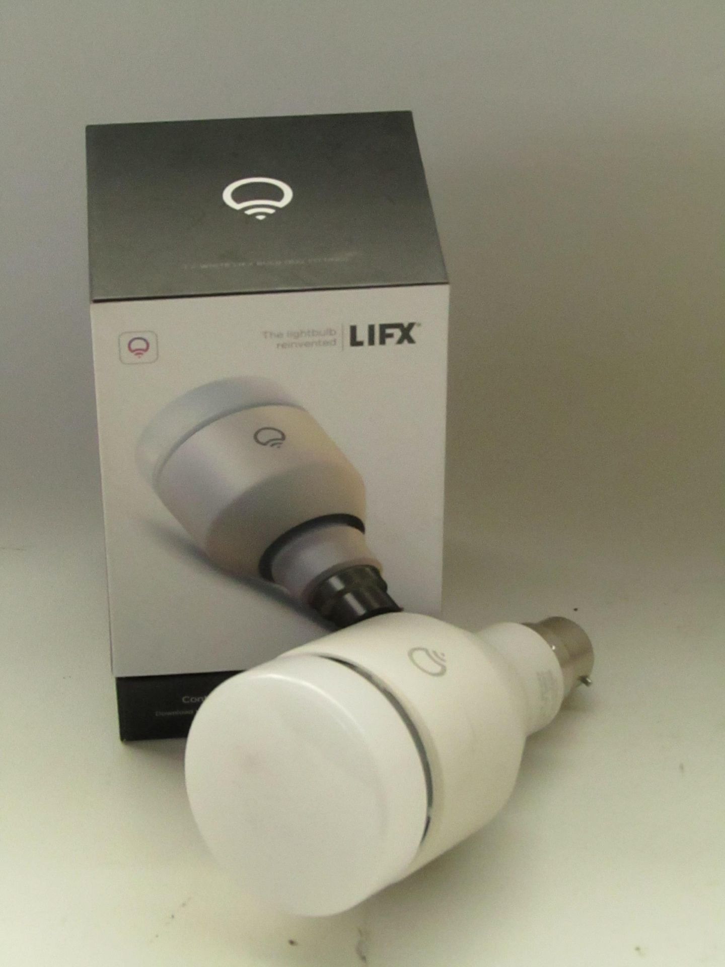 Lifx Large Bayonet smart colour changing light bulb, unchecked in original packaging, RRP £59.99