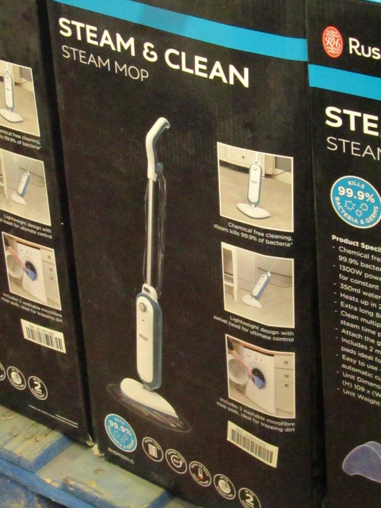 Russell Hobbs steam and clean steam mop, we have spot checked and few of these and all appear to