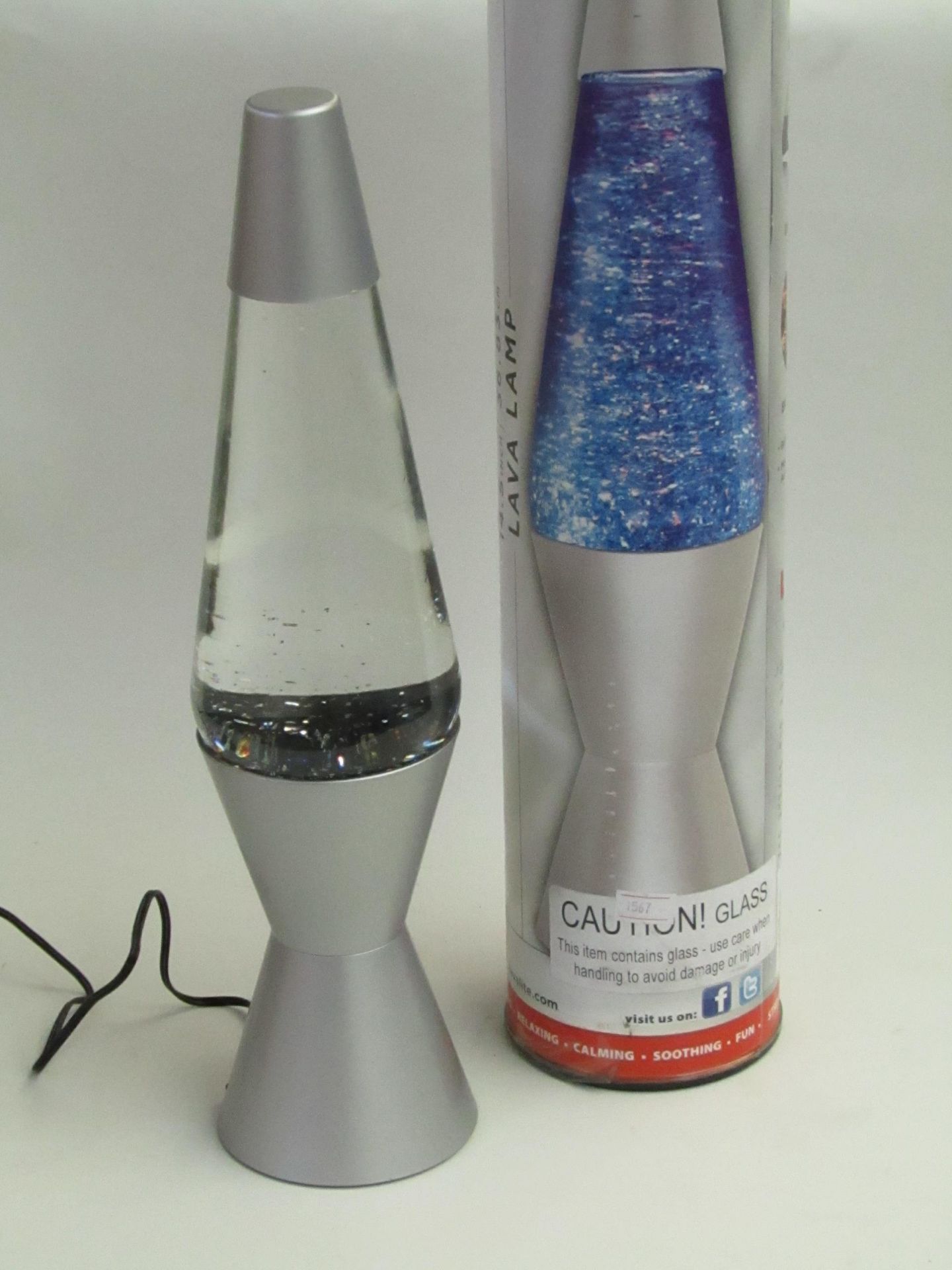 Lava Lamp Glitter Vortex lamp, tested working with original packaging