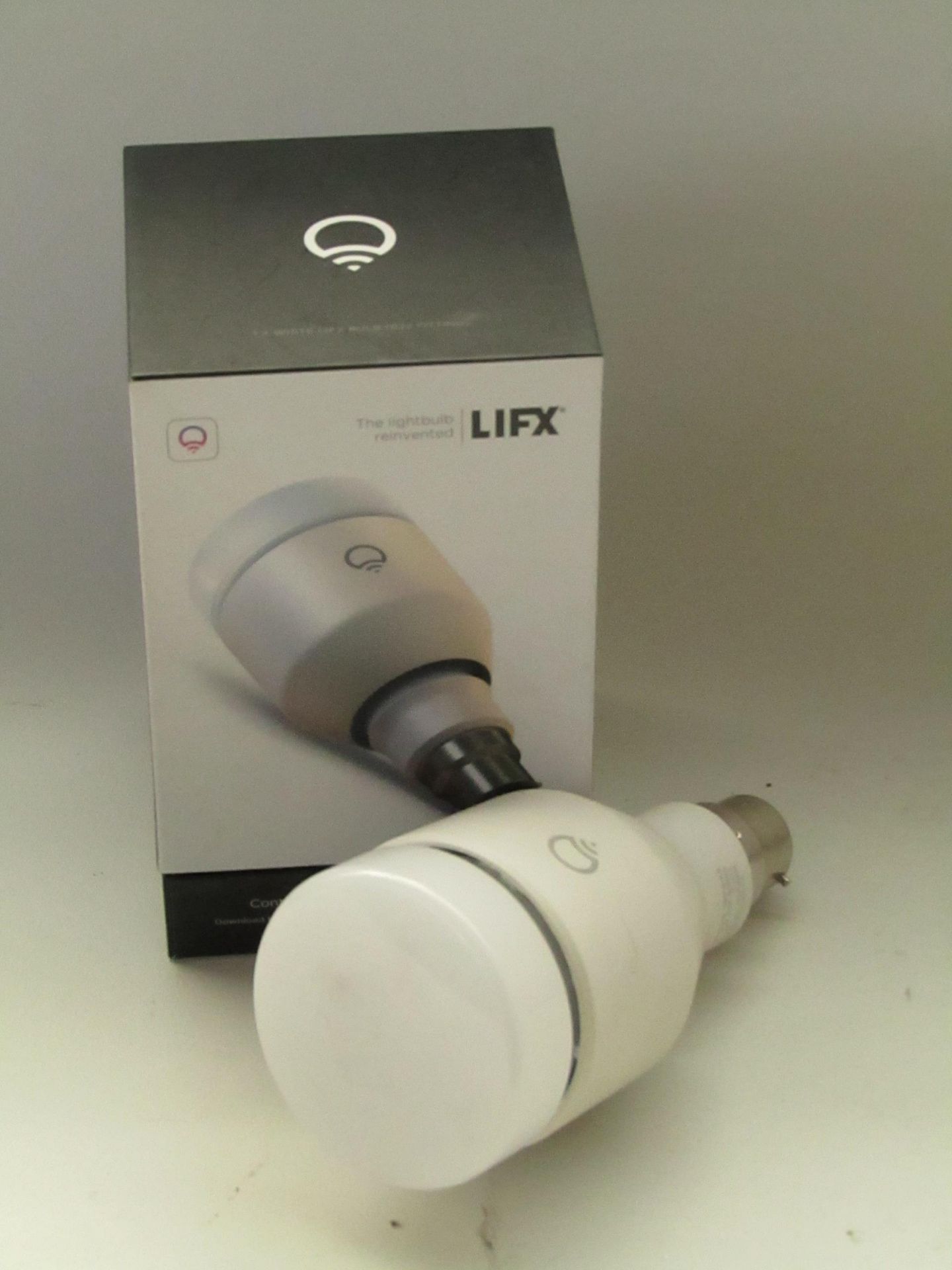 Lifx Large Bayonet smart colour changing light bulb, unchecked in original packaging, RRP £59.99