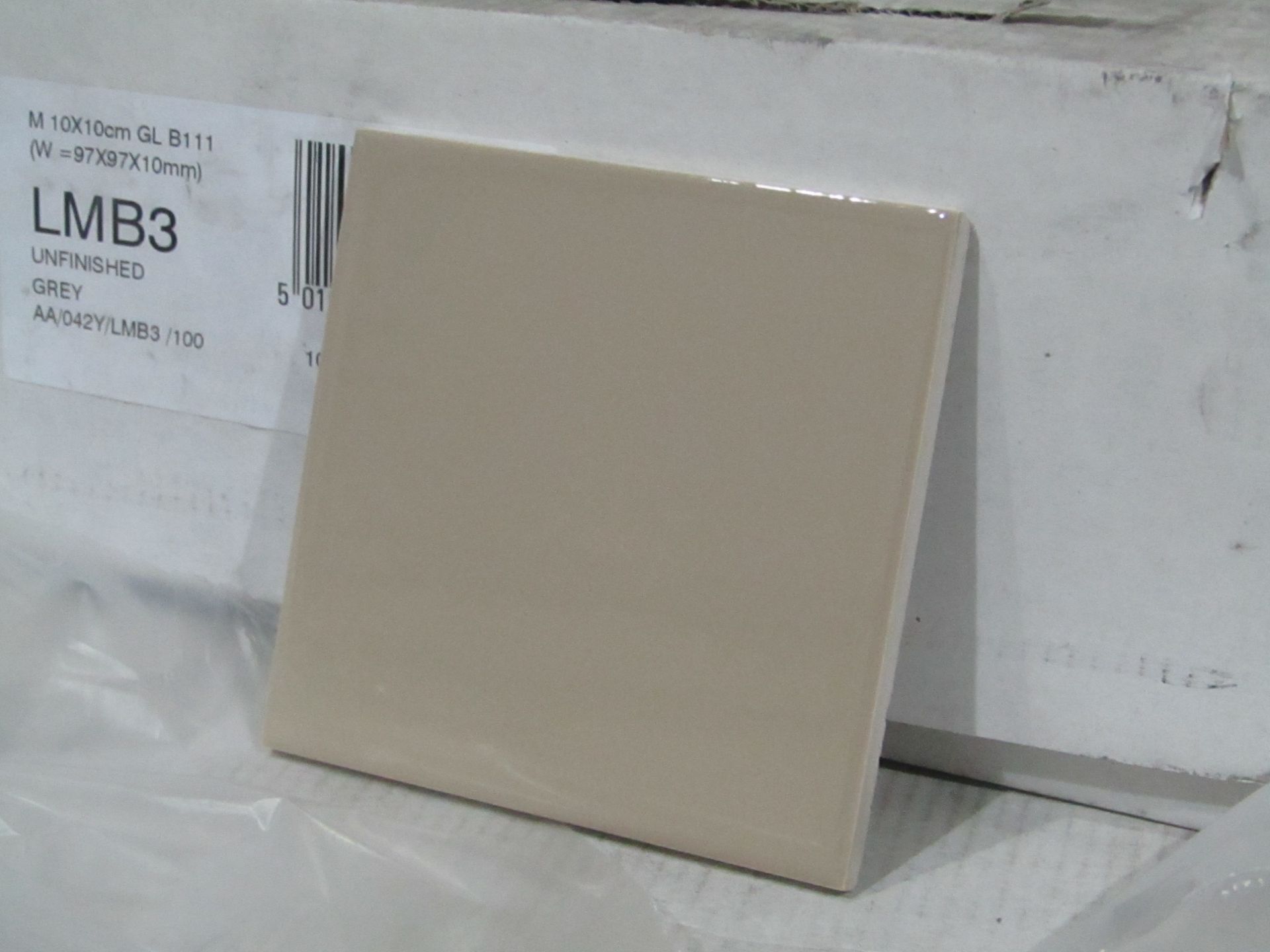 84x Packs of 100 Unfinished Grey (LMB3 100) 100 x 100mm tiles, all new and palletised. RRP £14.99