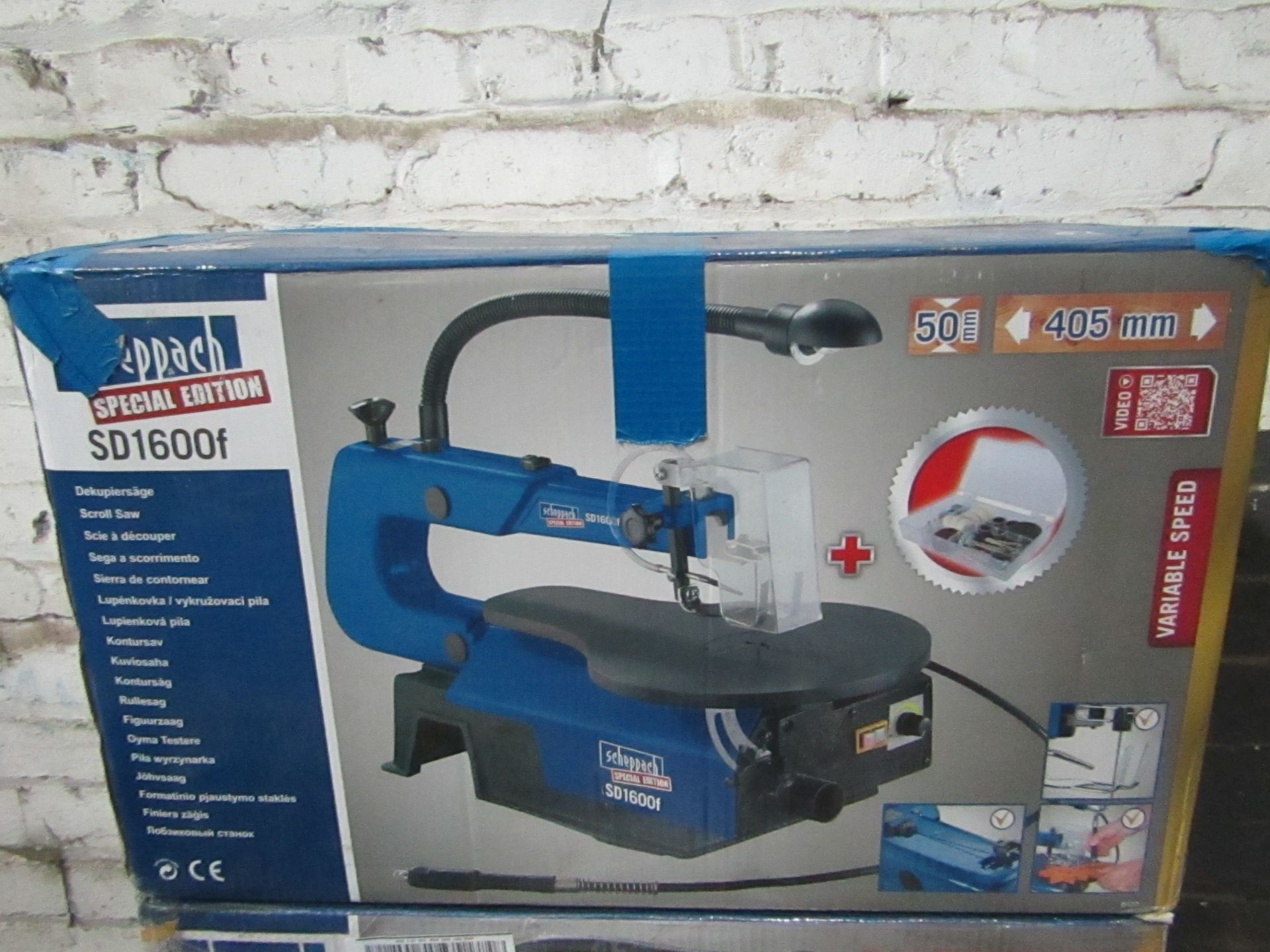 Scheppach SD1600F Scroll Saw, tested working and boxed, RRP £189