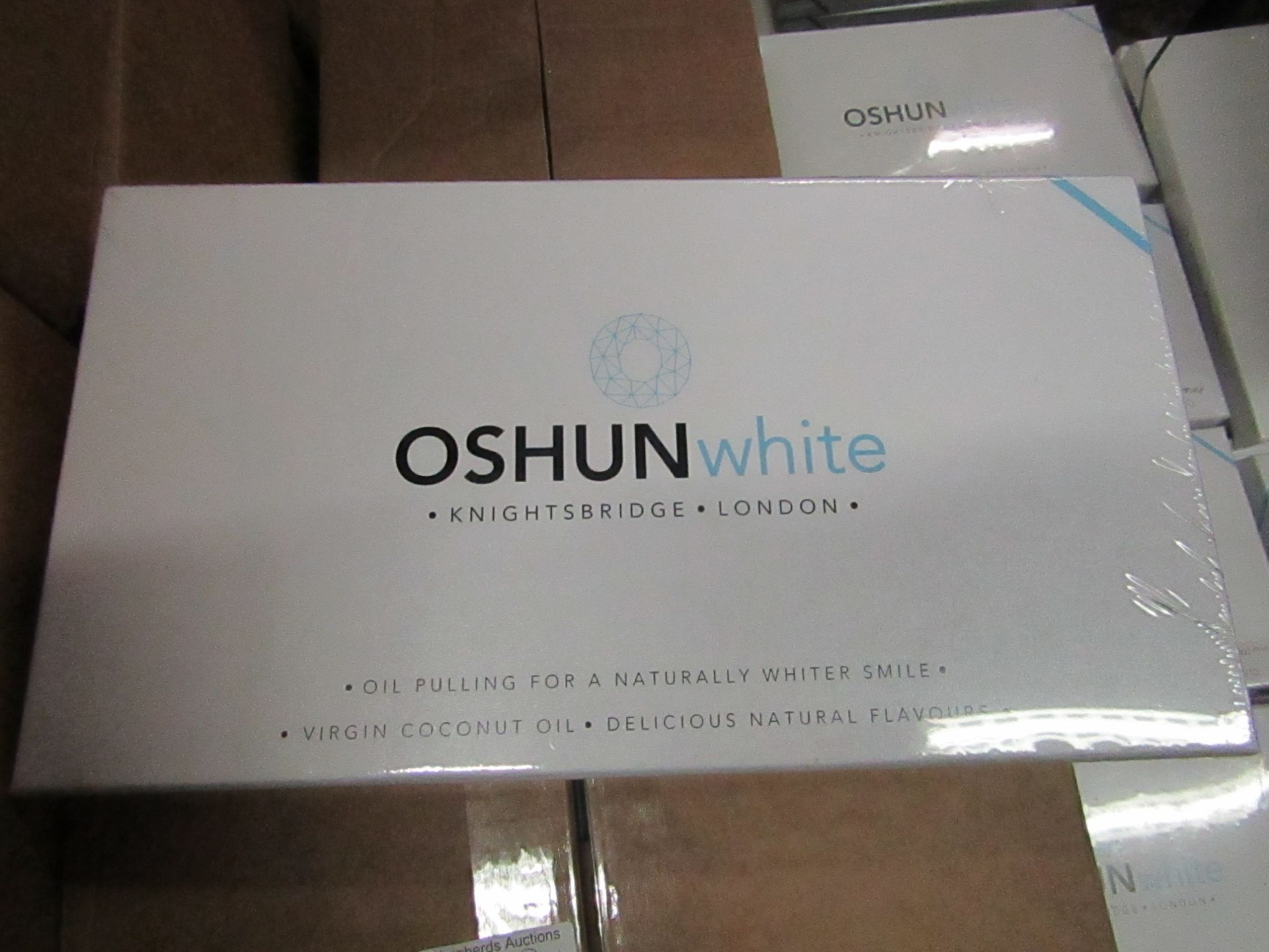 10x Oshun oil pulling for whiter teeth, spearmint, all brand new and packaged. BB: May 2017