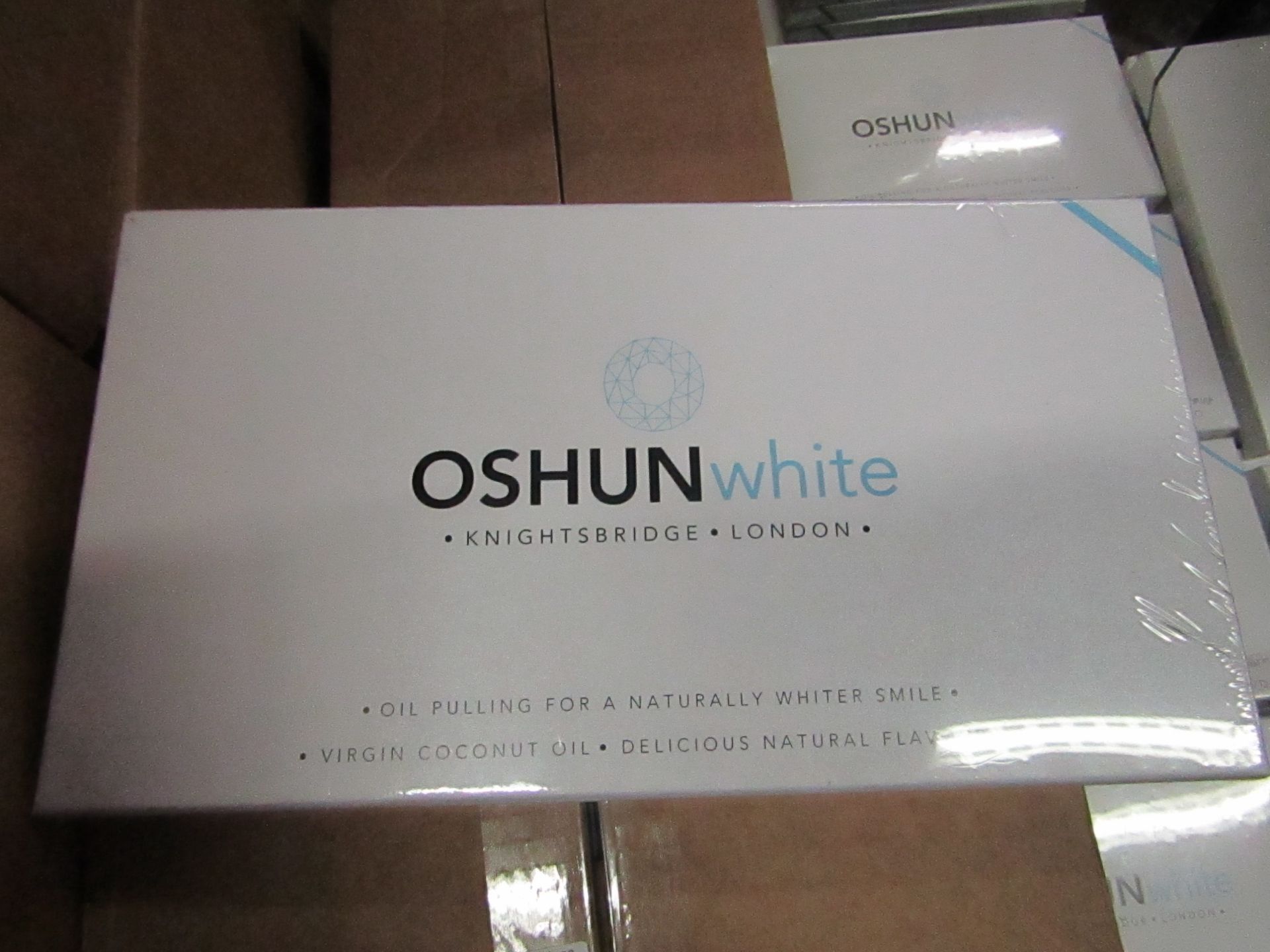 10x Oshun oil pulling for whiter teeth, spearmint, all brand new and packaged. BB: May 2017