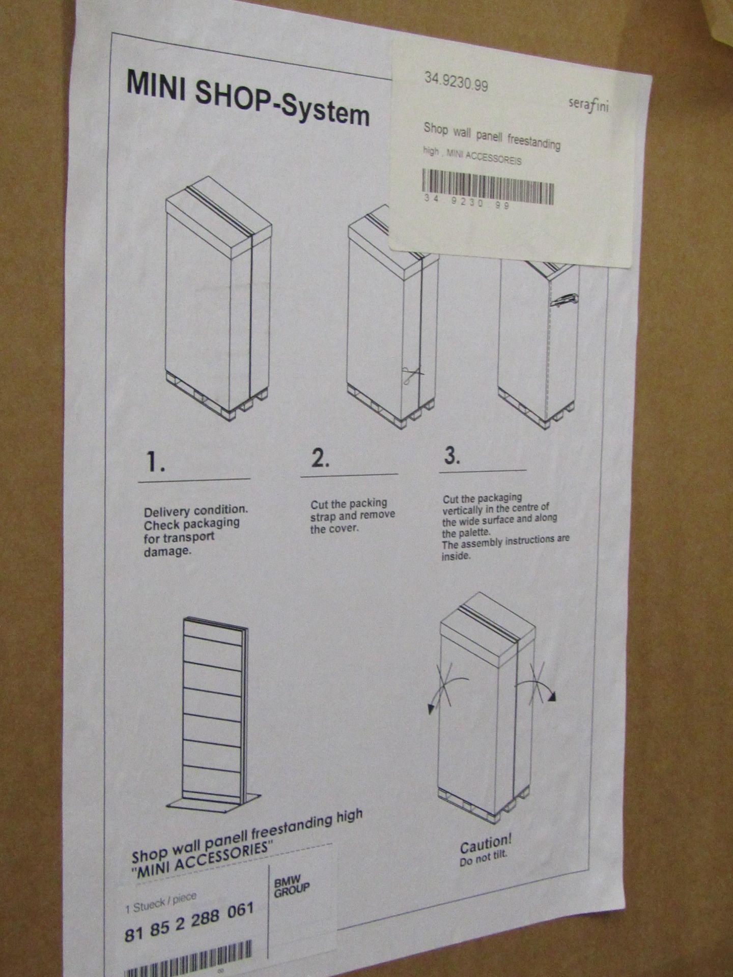 Shop wall panel free standing high 'mini accessories'. Please Note: by bidding on this item you