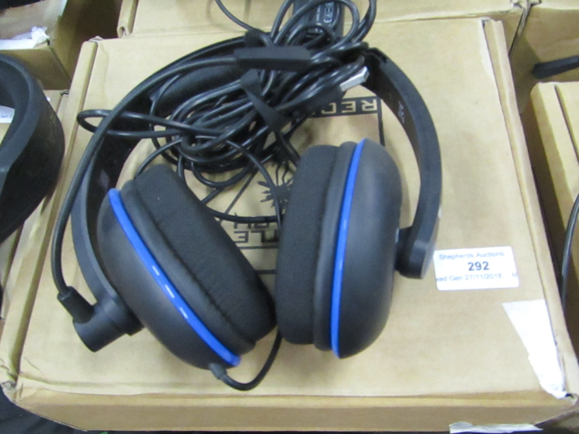 Turtle beach ear force p12 gaming headphones, boxed and unchecked