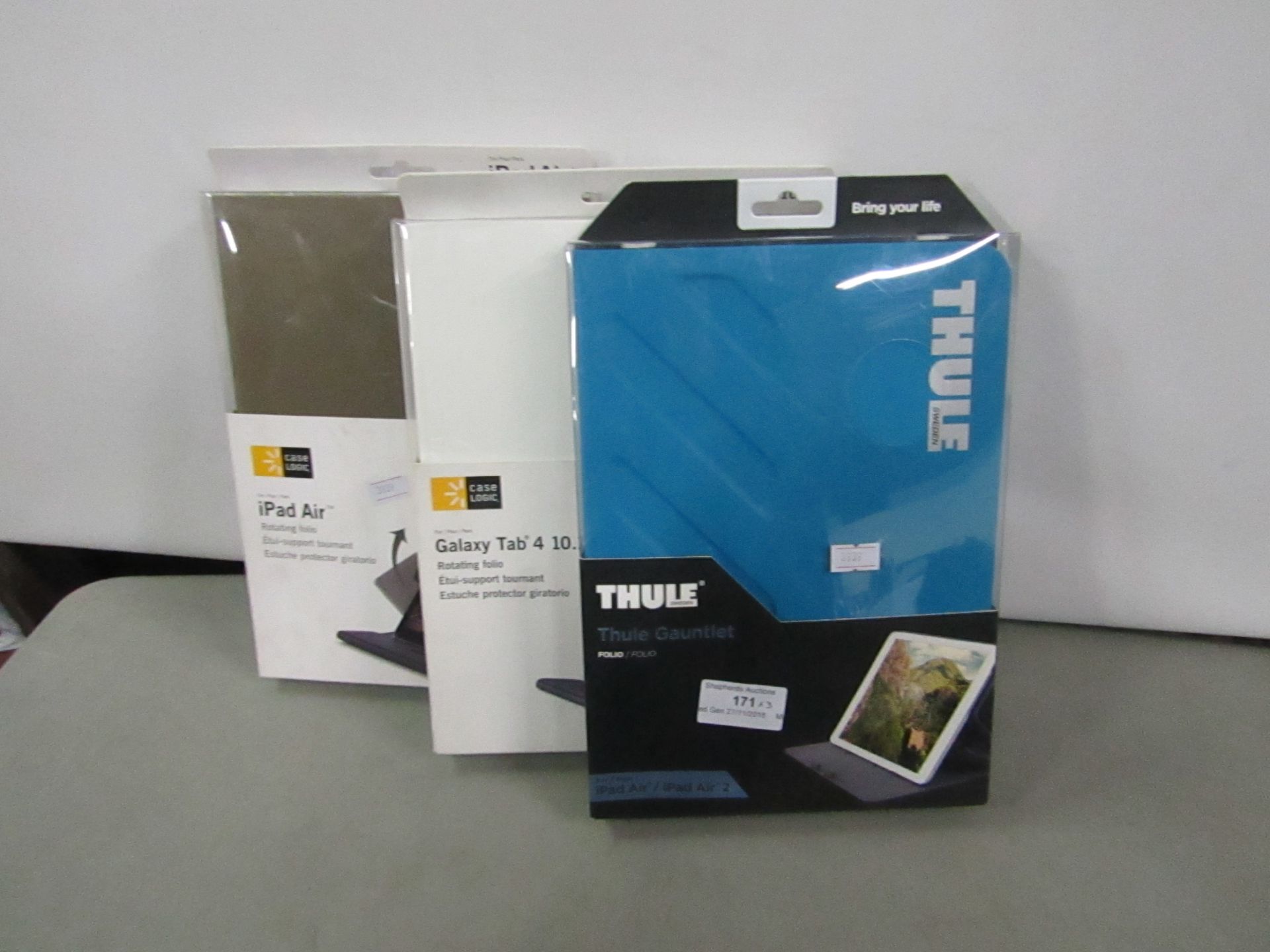 3X different types of tablet cases for androids and apple new and boxed