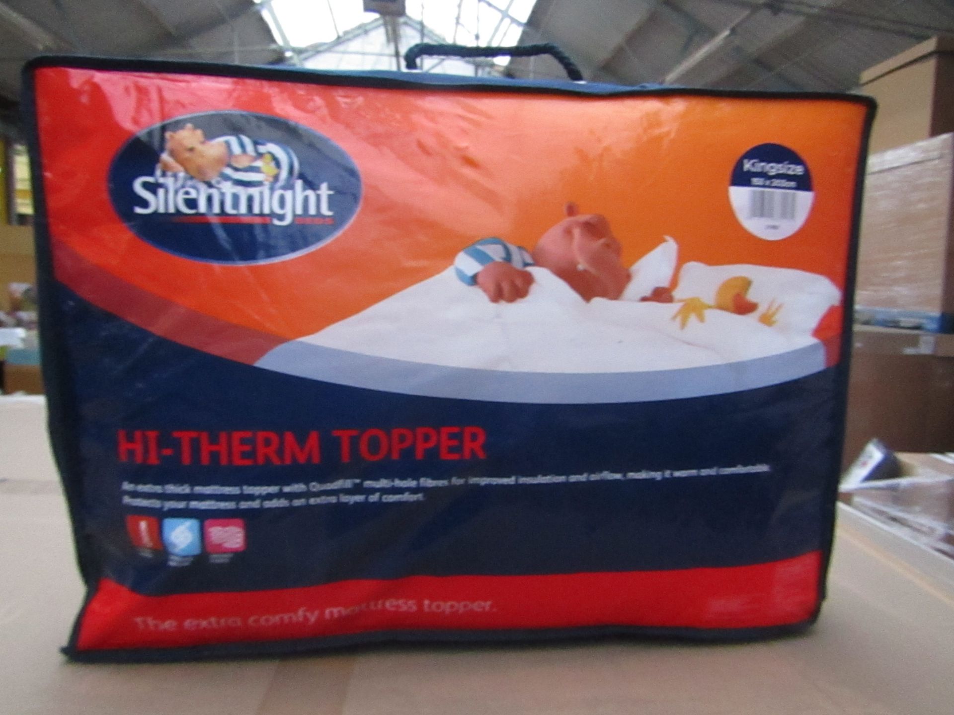 Silent Night Hi Therm King Size Topper, new in carry bag