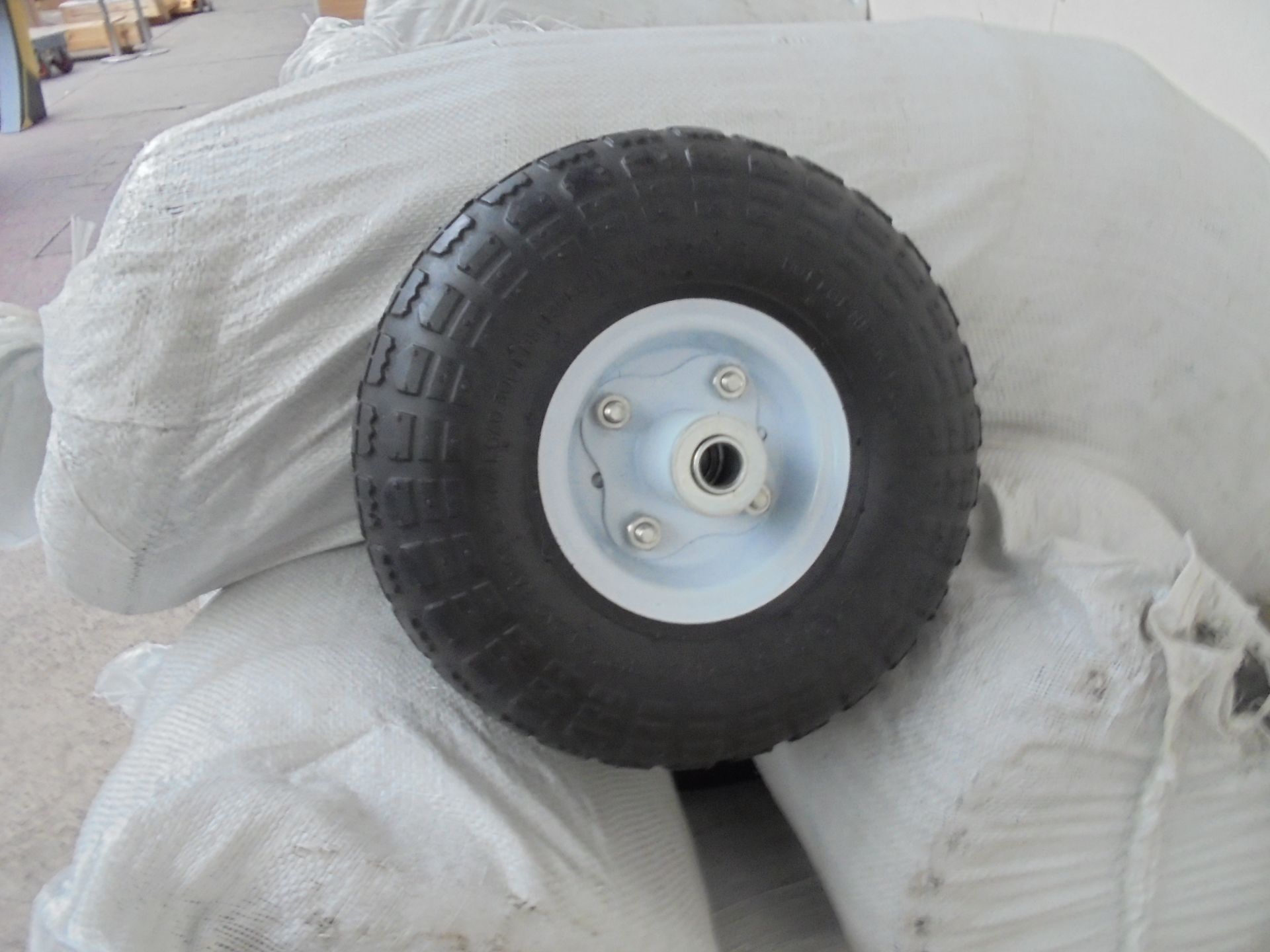 Nylon tube tyre for Heavy duty sack trucks, new and all pumped up.