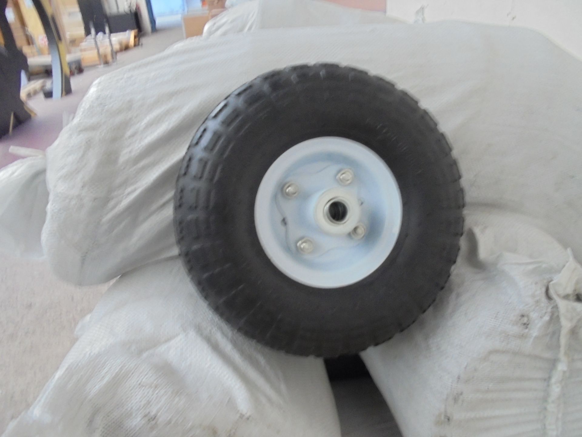 Nylon tube tyre for Heavy duty sack trucks, new and all pumped up.