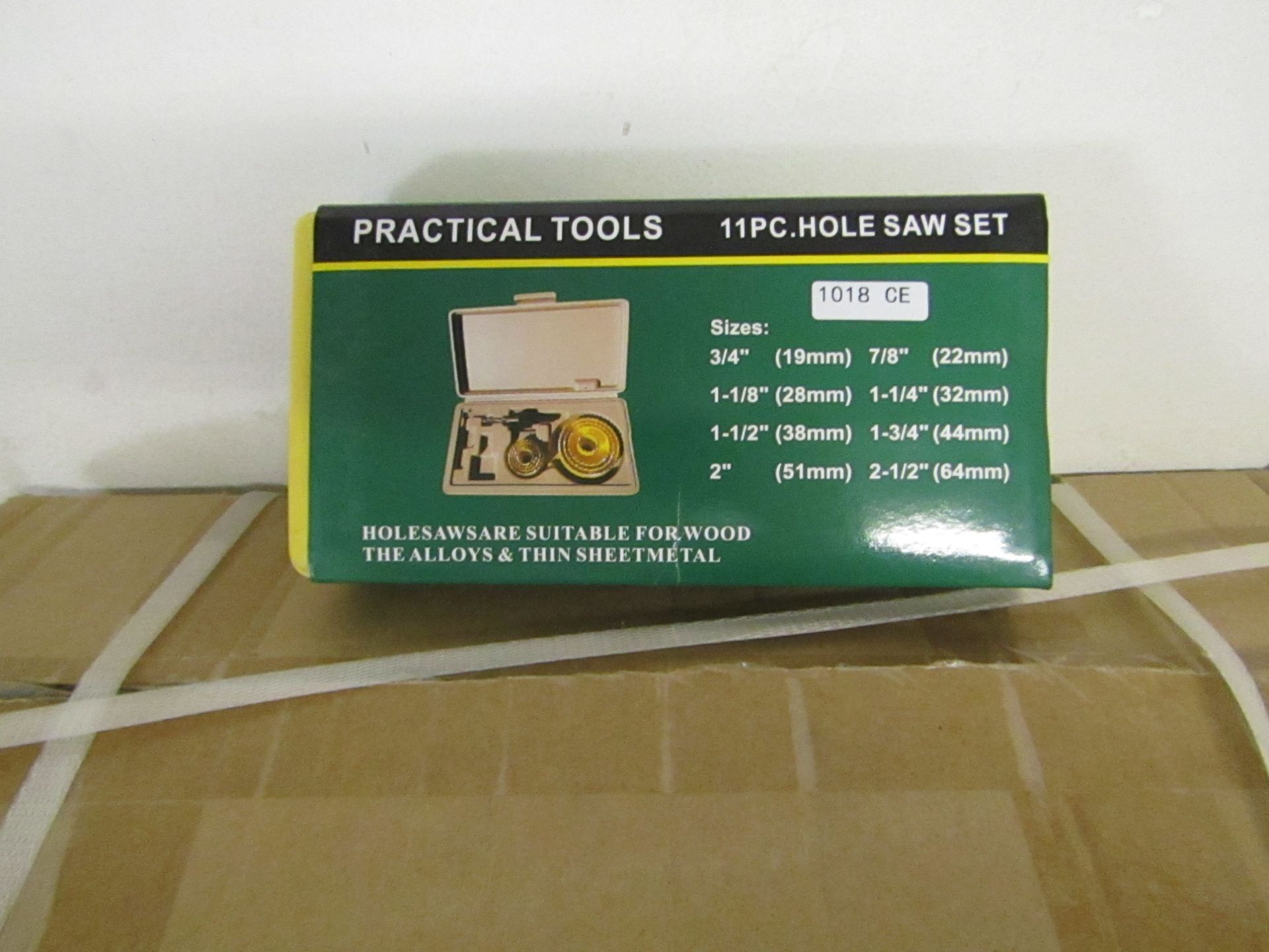 Practical Tools 11 piece Hole Saw set, new in carry case