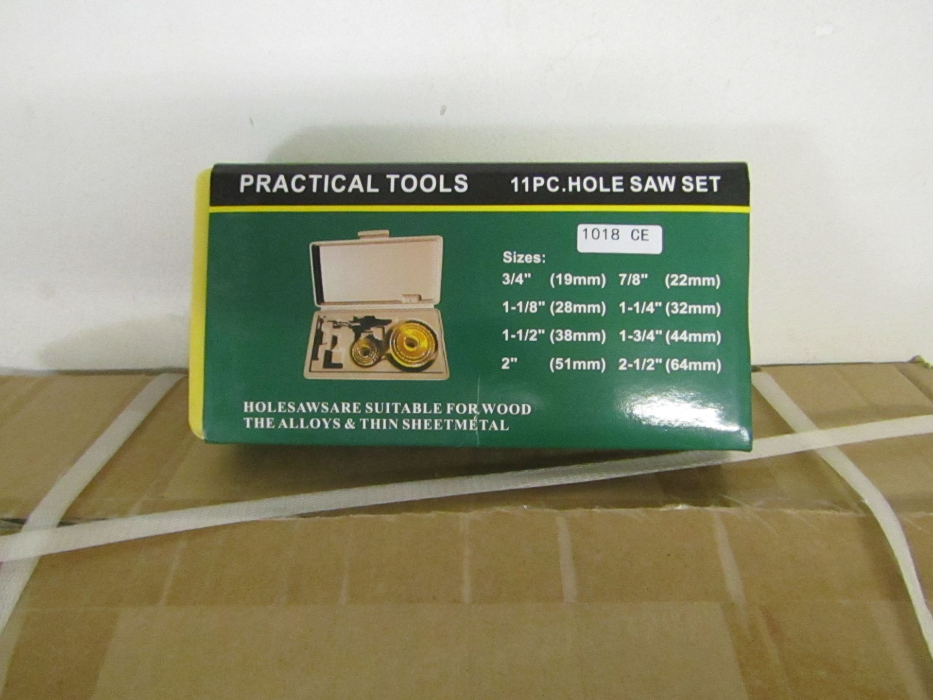 Practical Tools 11 piece Hole Saw set, new in carry case