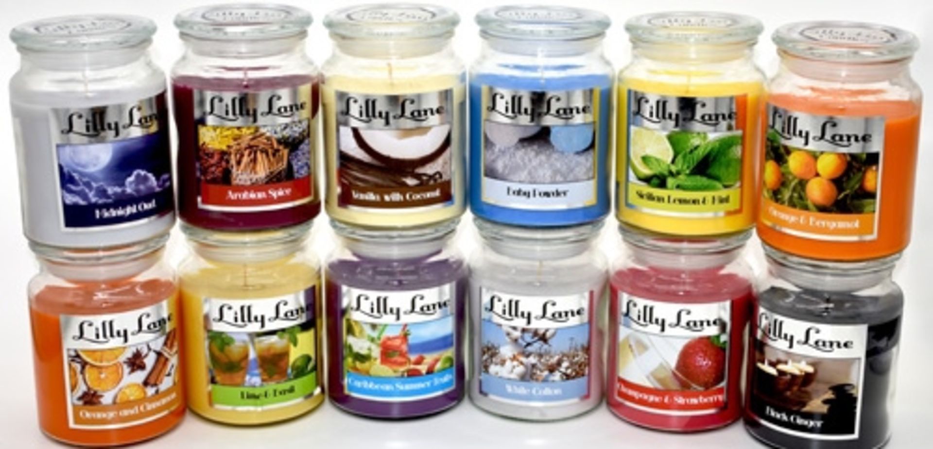 6pcs in carton brand new sealed Lilly Lane Blueberry Muffin strong scented slow burn candles in