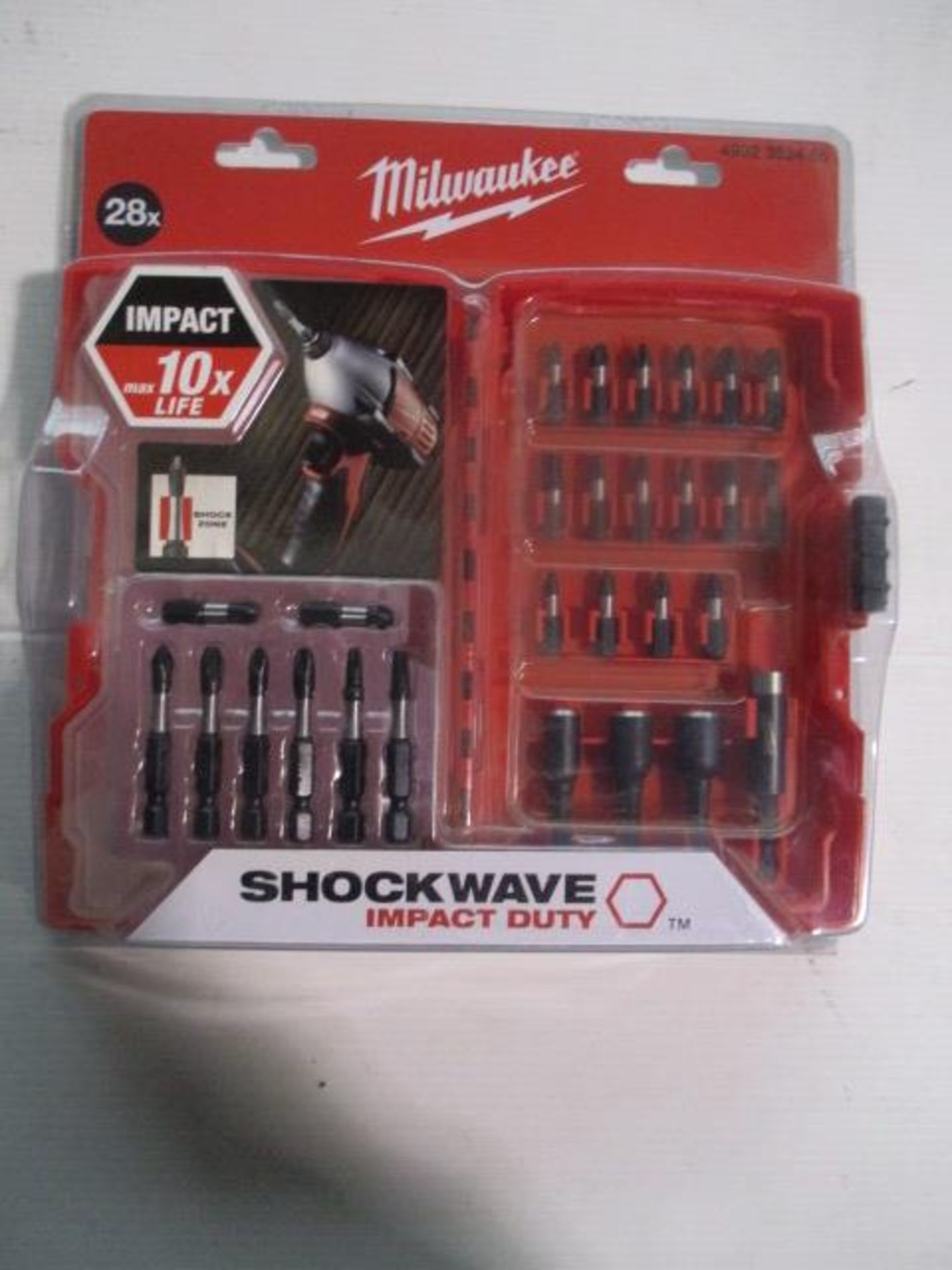 1pc Milwaukee Brand new Sealed Shockwave 28pc Bit set in hard shell case original rrp £39.99.