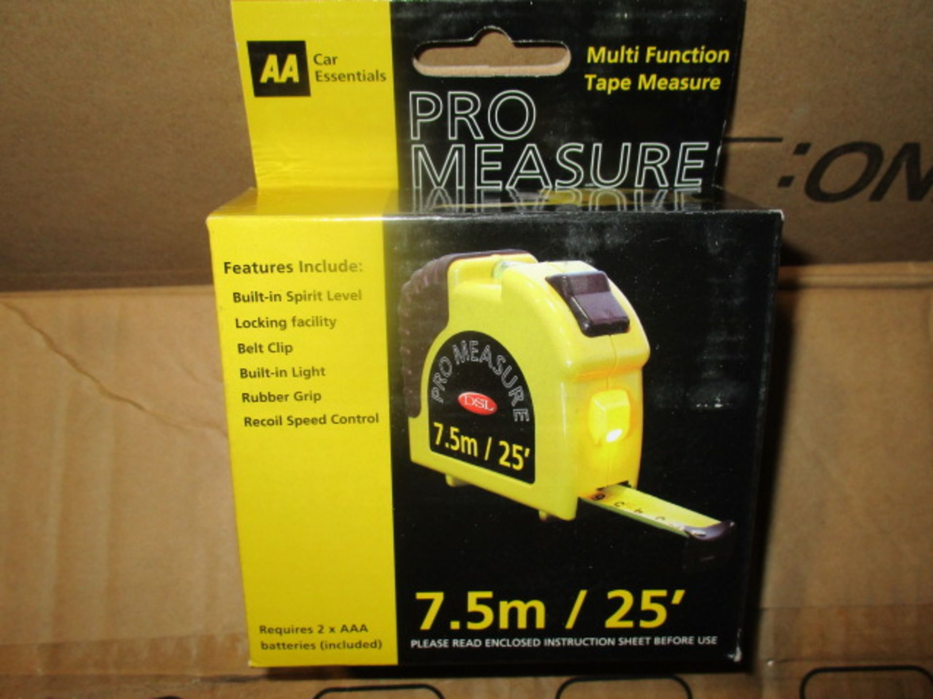10pcs in lot brand new AA pro tape measure with accessories - spirit level , light , belt clip ,