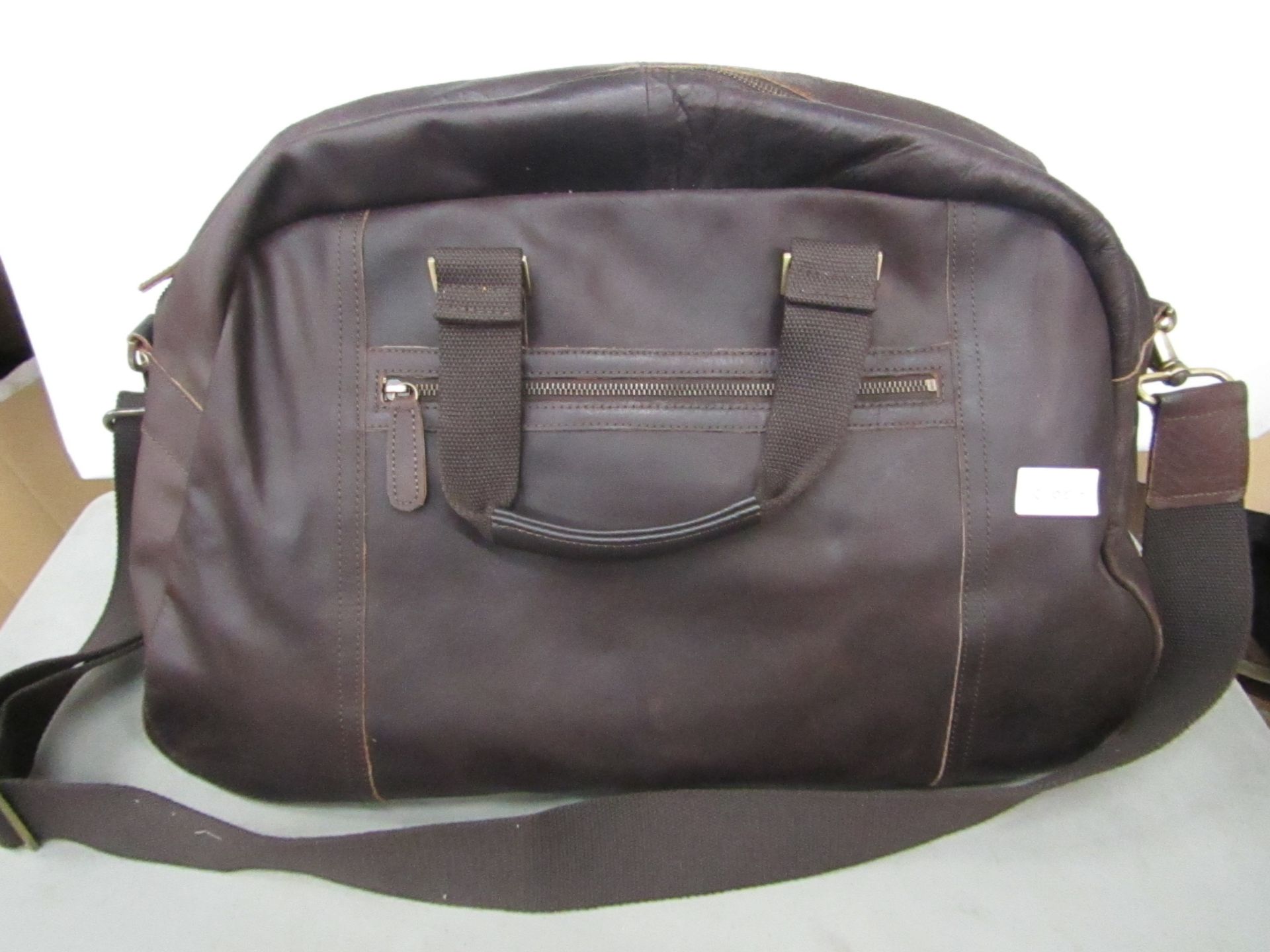 John Lewis brown leather holdall cira RRP £ 125..