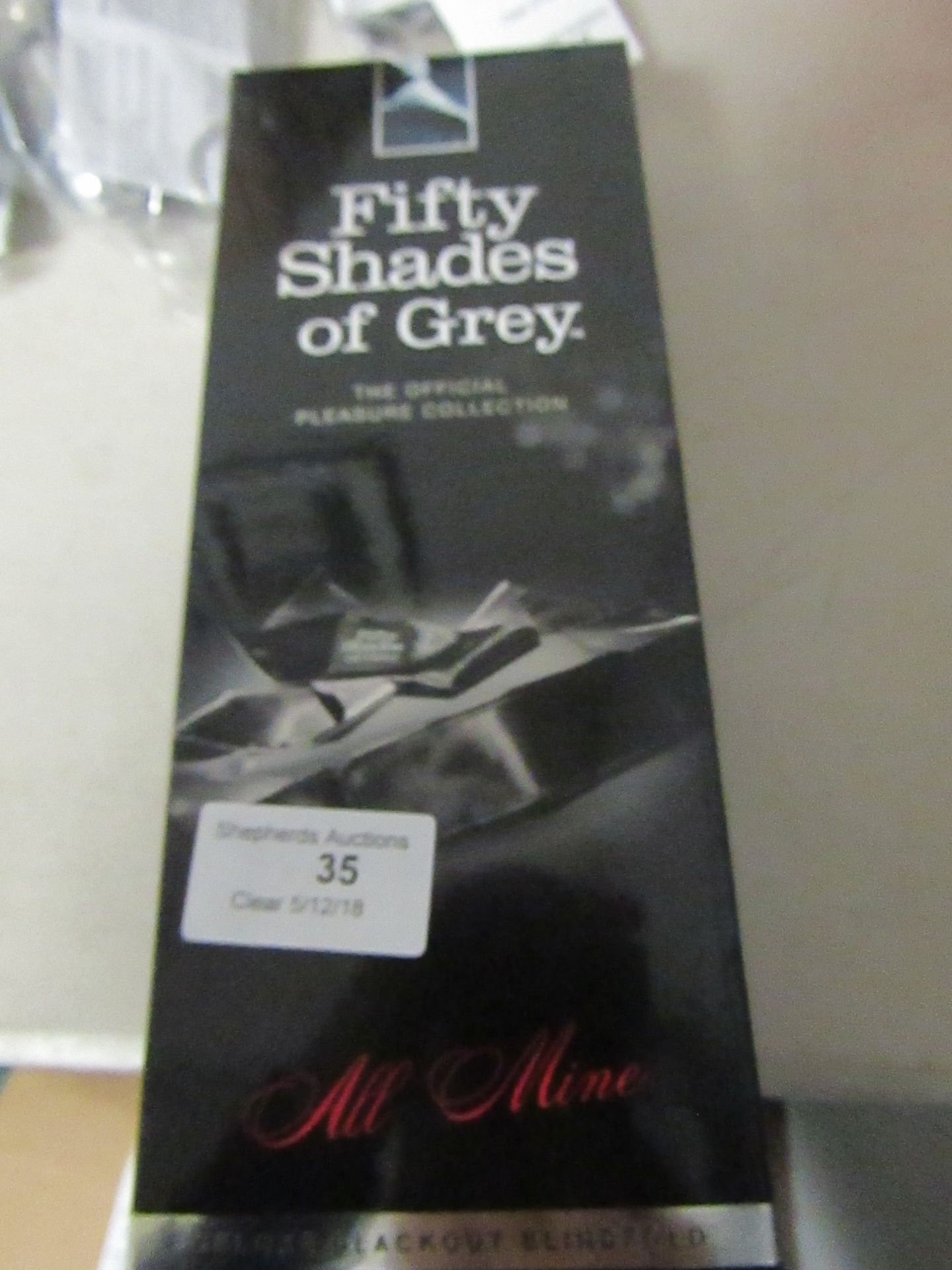 Fifty Shades of Grey the Official Pleasure collection black out Blindfold, new and boxed