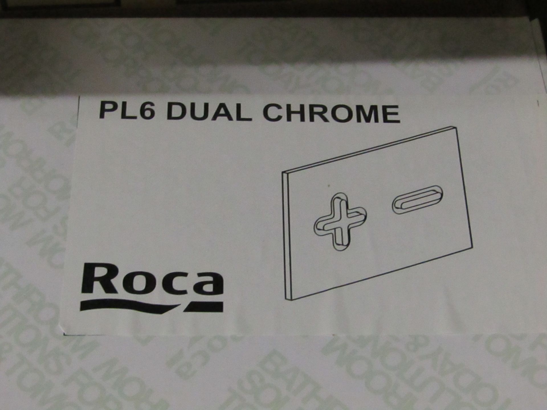 Roca PL6 Dual Chrome Flush Plate. New & boxed, RRP £39 at Cityplumbing.co.uk - Image 2 of 2