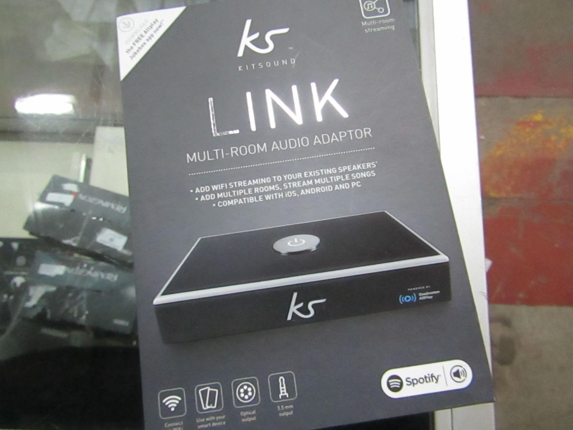 4x Kitsound Link multi-room adaptor, all untested and boxed.