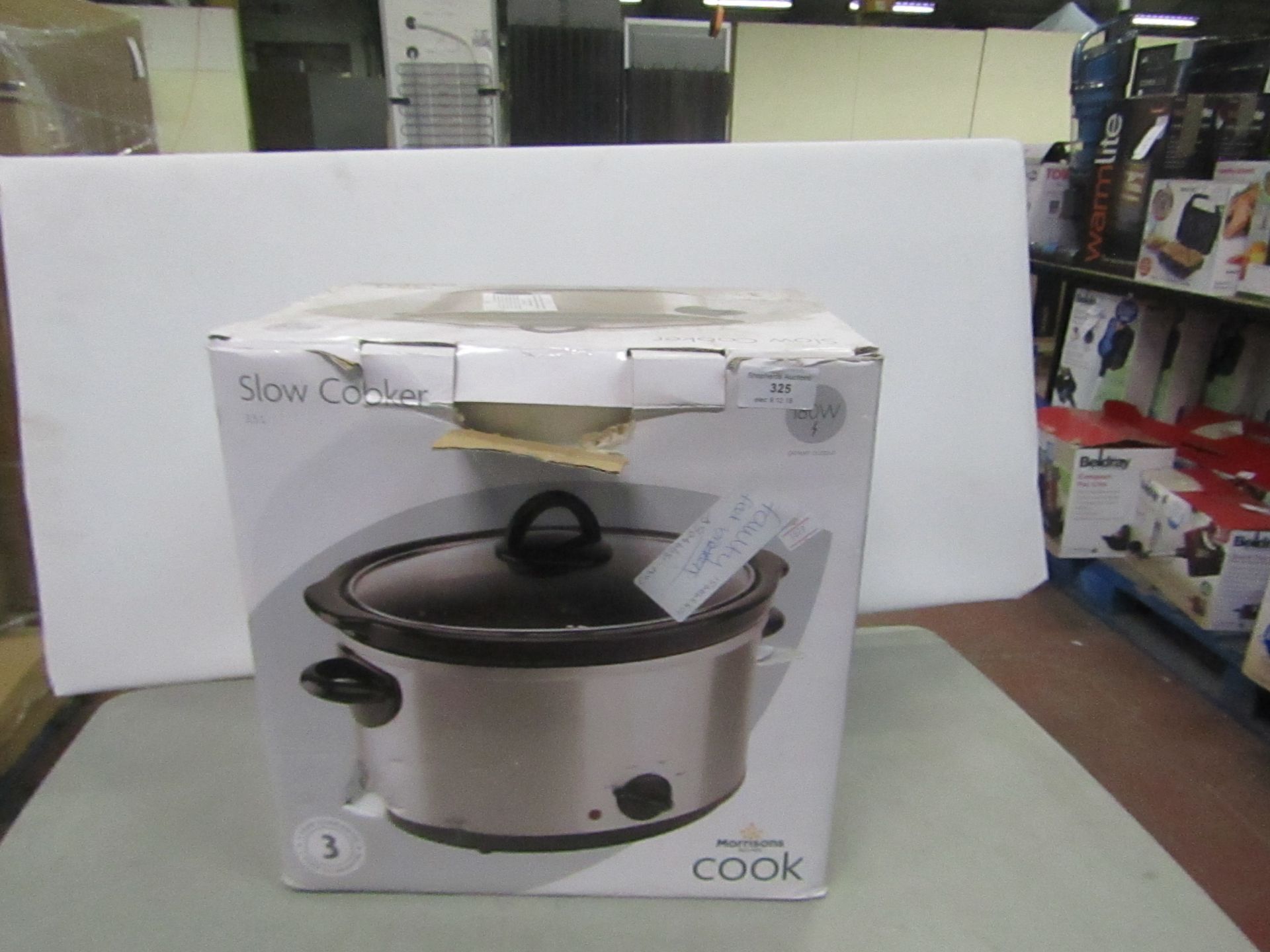 Morrisons 3.5L slow cooker, tested working and boxed.