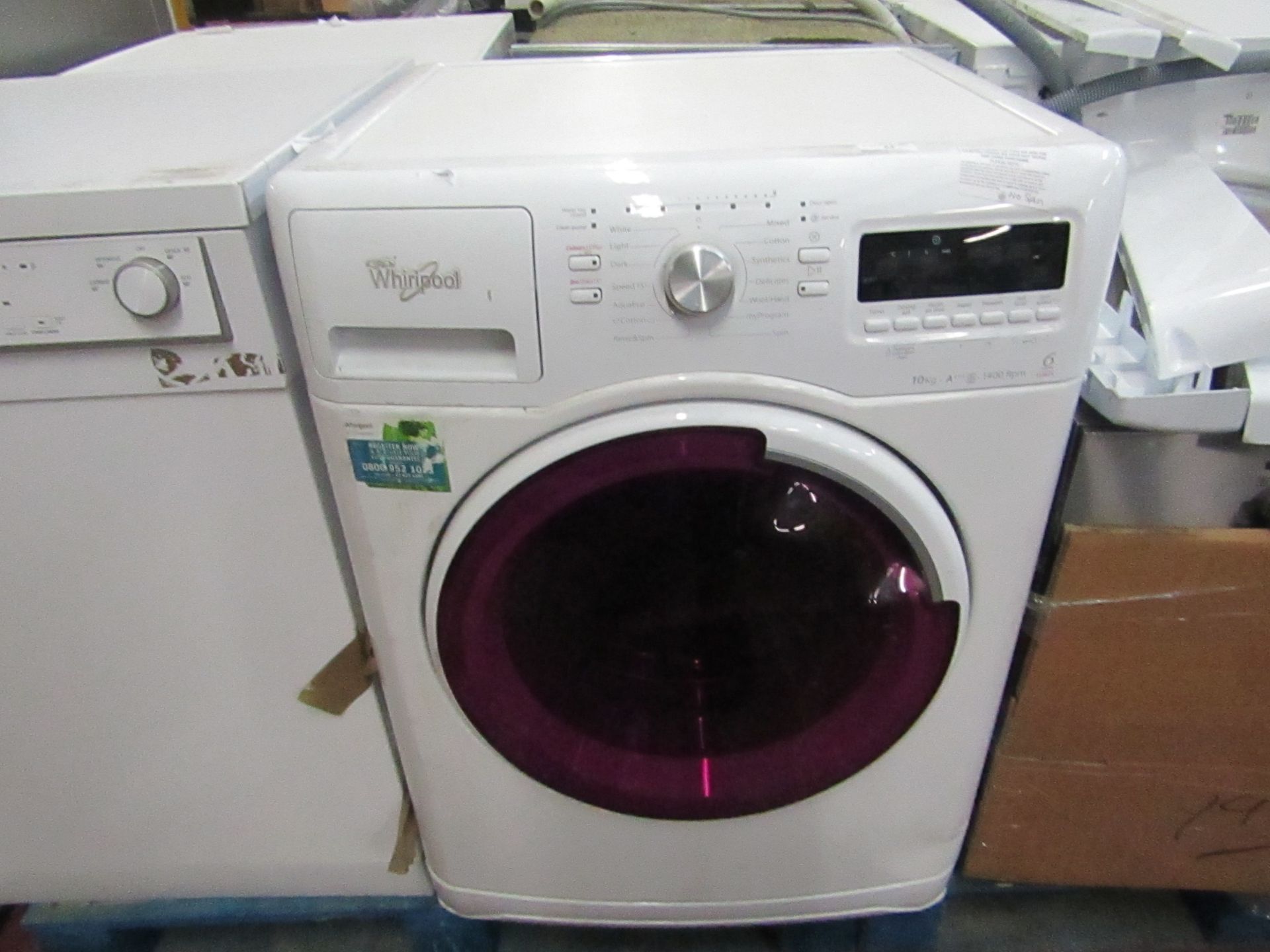 Whirlpool 6th Sense 10Kg washing machine, powers on but no spin.