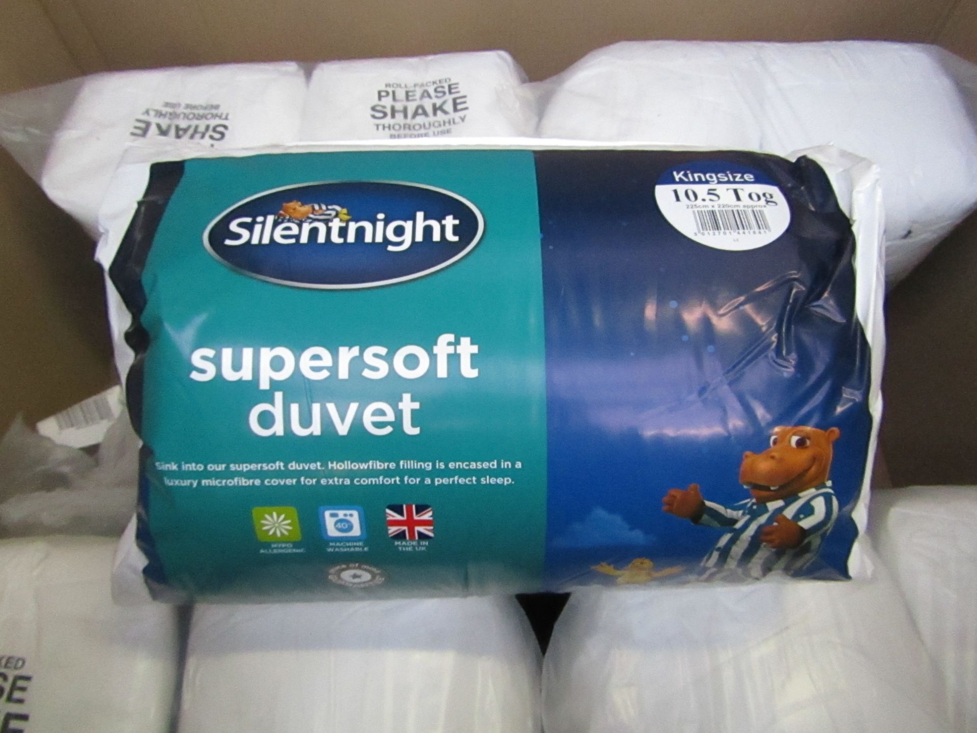 4x Silentnight Supersoft duvet, kingsize, 10.5 Tog, all brand new and packaged. Each RRP £24.99