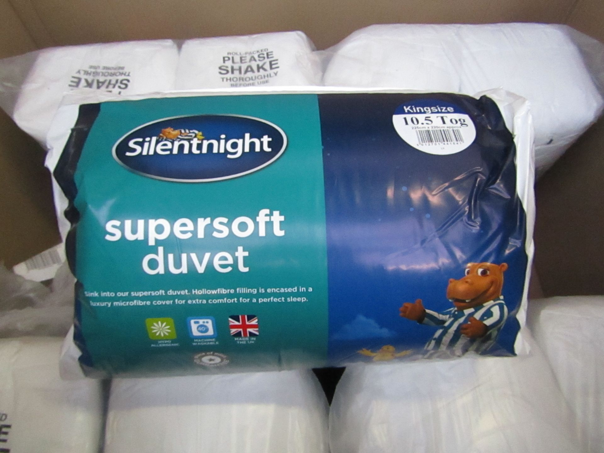 4x Silentnight Supersoft duvet, kingsize, 10.5 Tog, all brand new and packaged. Each RRP £24.99