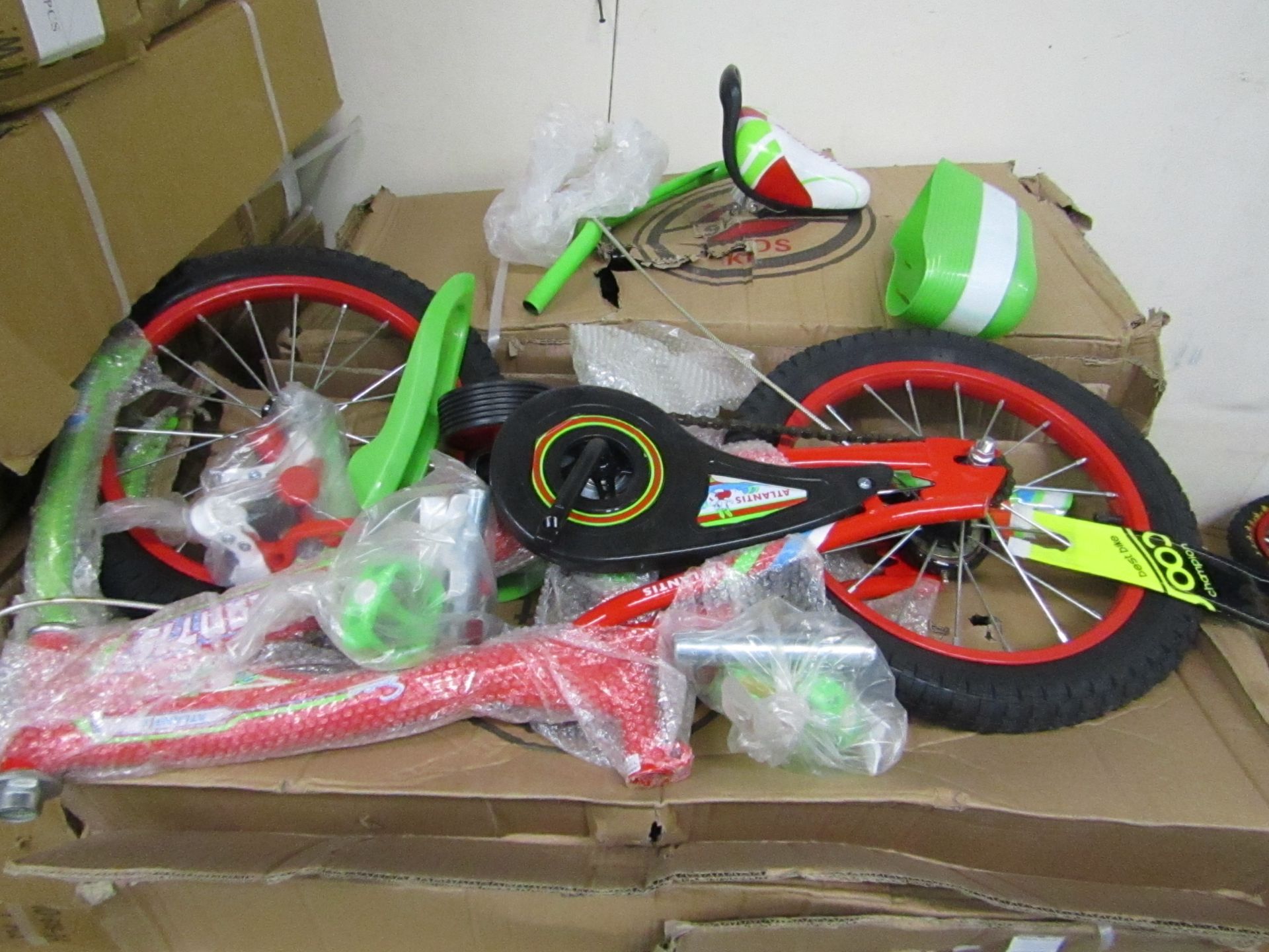 16" Child's Bike new and Boxed, comes complete with front basket, mud guards, water bottle and