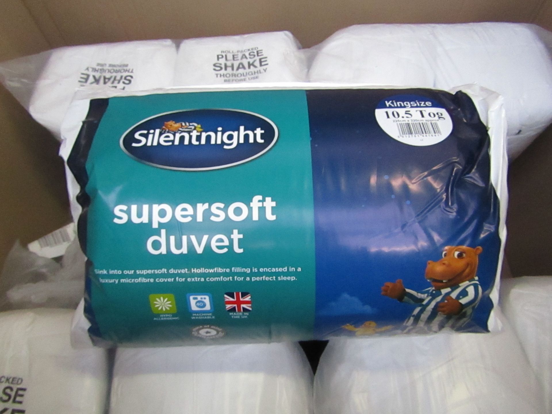 32x Silentnight Supersoft duvet, kingsize, 10.5 Tog, all brand new and packaged. Each RRP £24.99