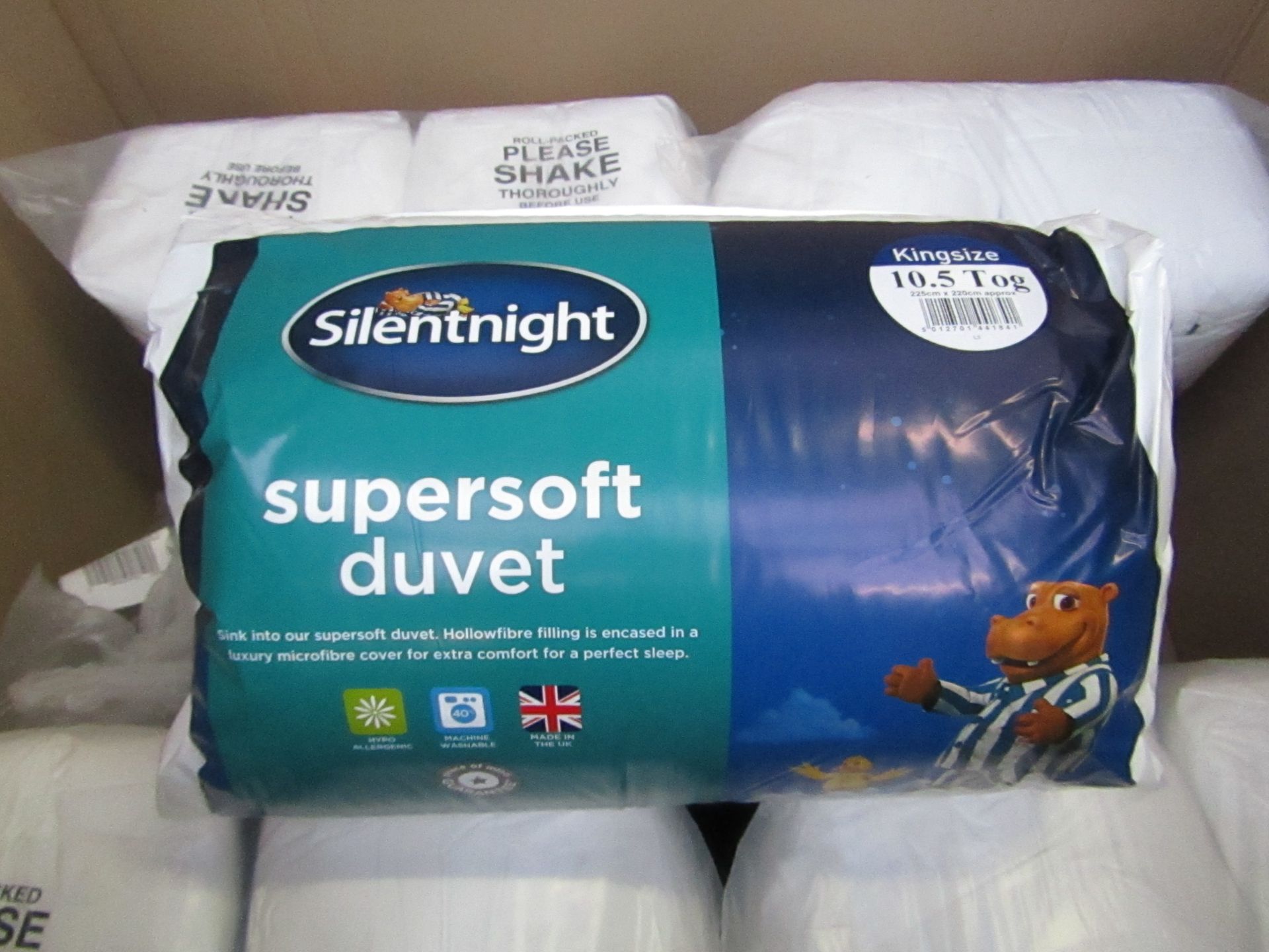 Silentnight Supersoft duvet, kingsize, 10.5 Tog, brand new and packaged. RRP £24.99