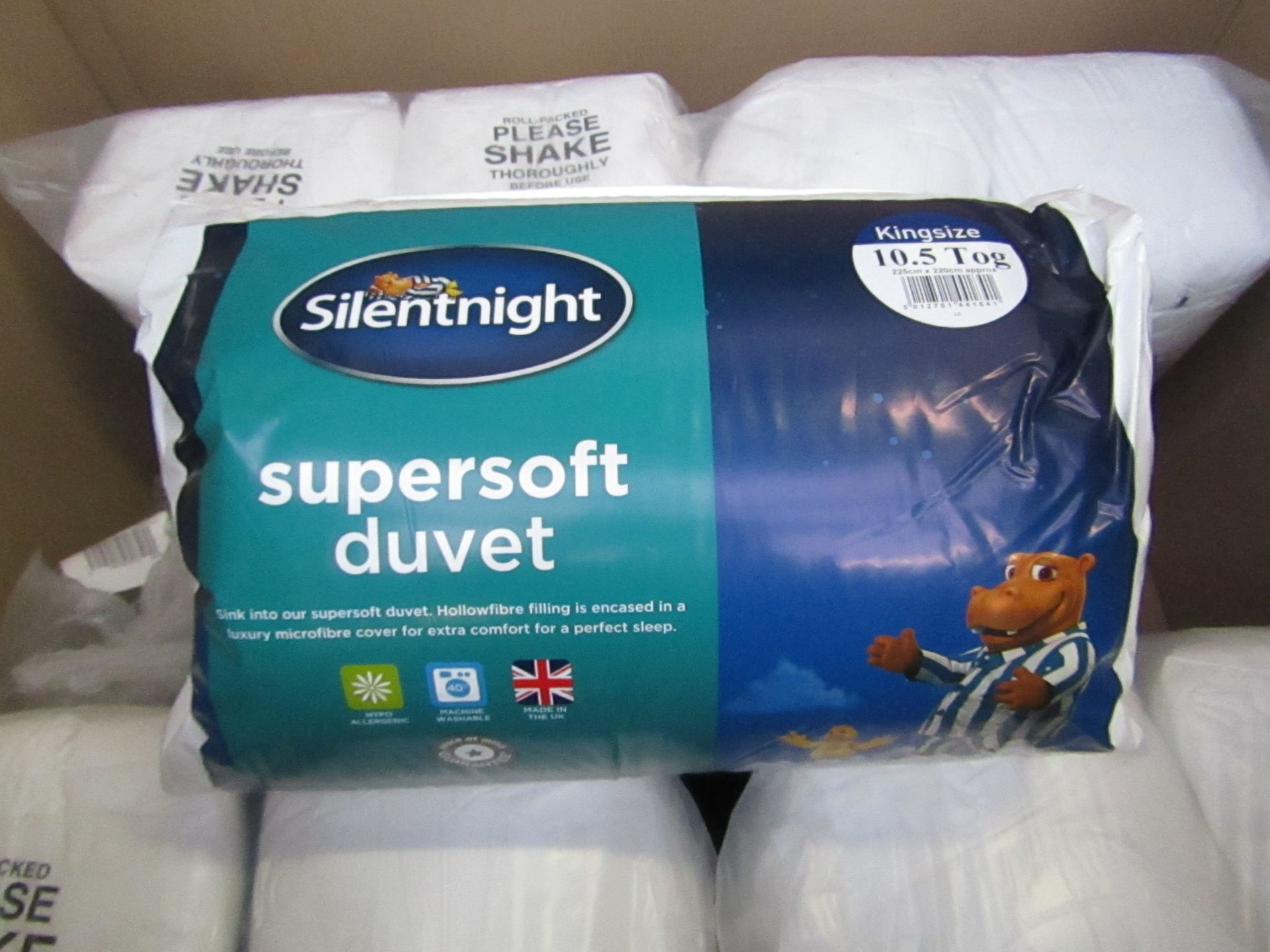 4x Silentnight Supersoft duvet, kingsize, 10.5 Tog, all brand new and packaged. Each RRP £24.99