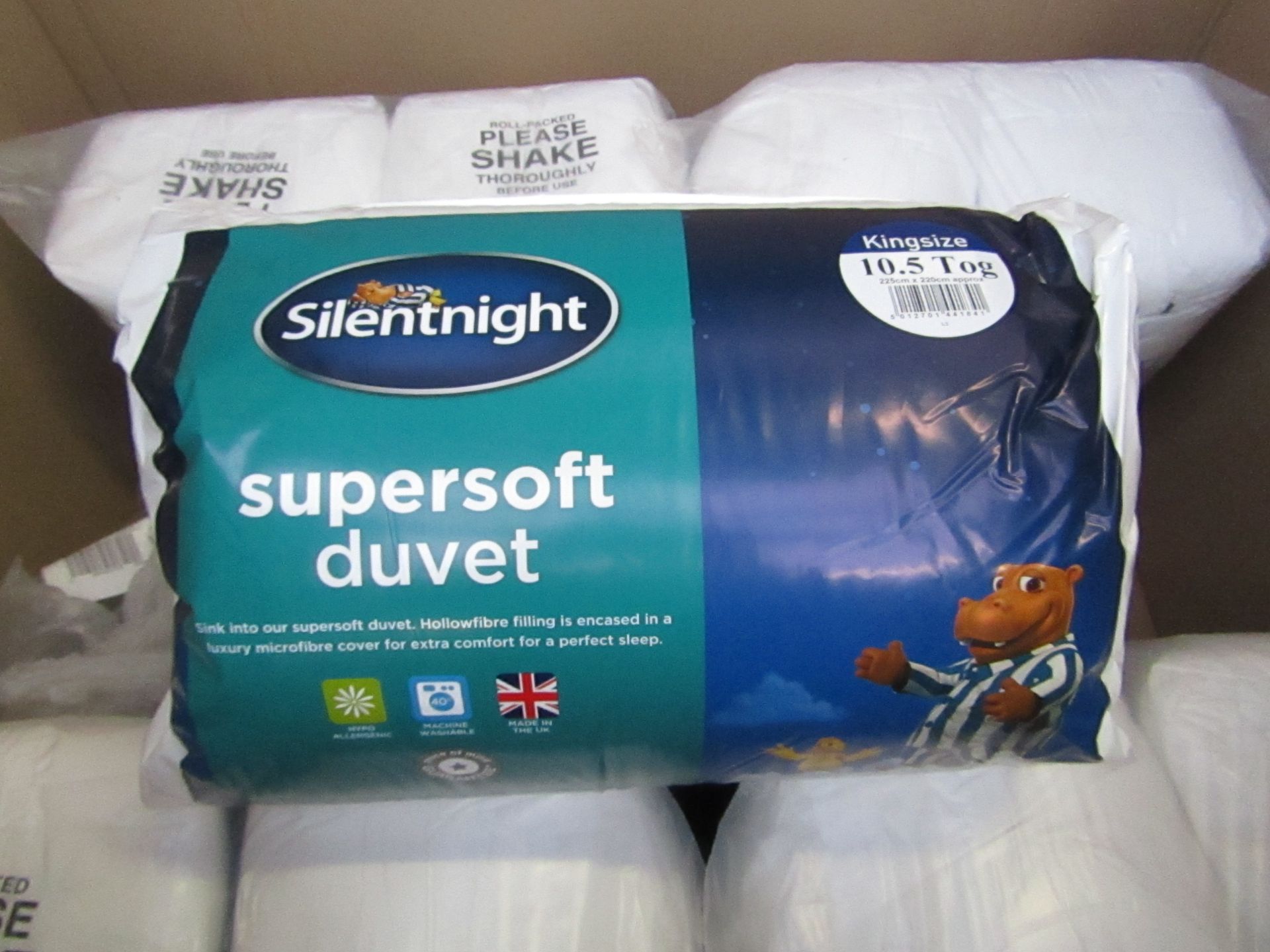4x Silentnight Supersoft duvet, kingsize, 10.5 Tog, all brand new and packaged. Each RRP £24.99