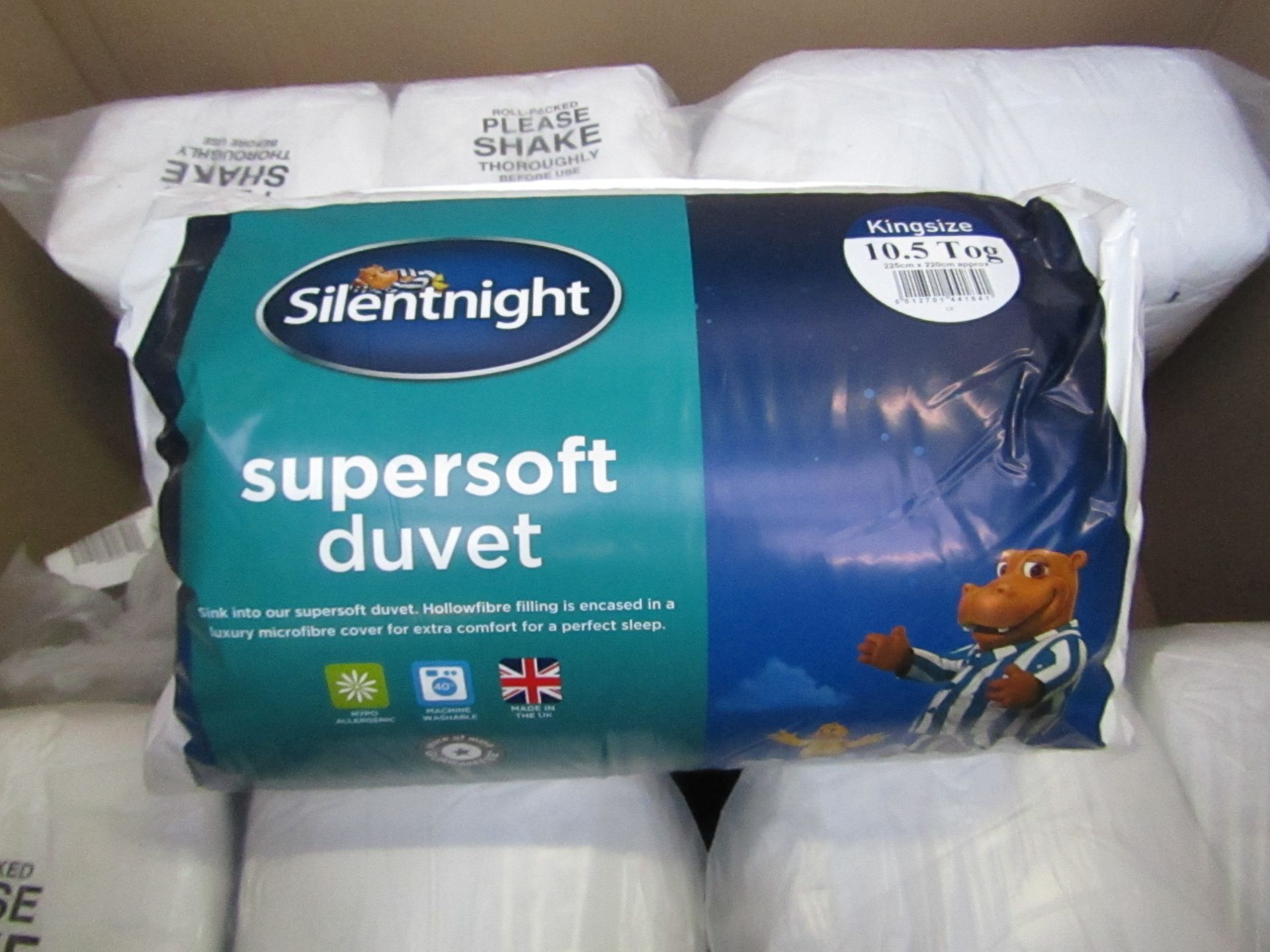 4x Silentnight Supersoft duvet, kingsize, 10.5 Tog, all brand new and packaged. Each RRP £24.99