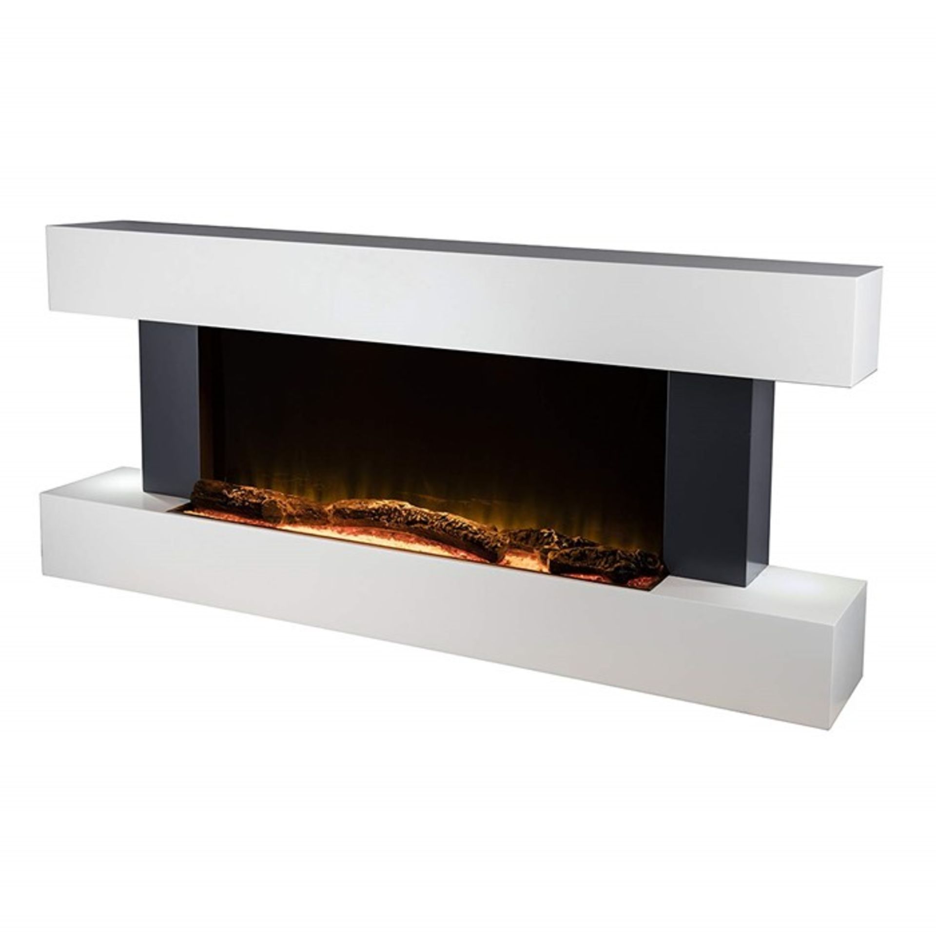 2000w Wall Mounted surround electric fire place suite with LED flame effect, new and boxed, features - Image 4 of 6