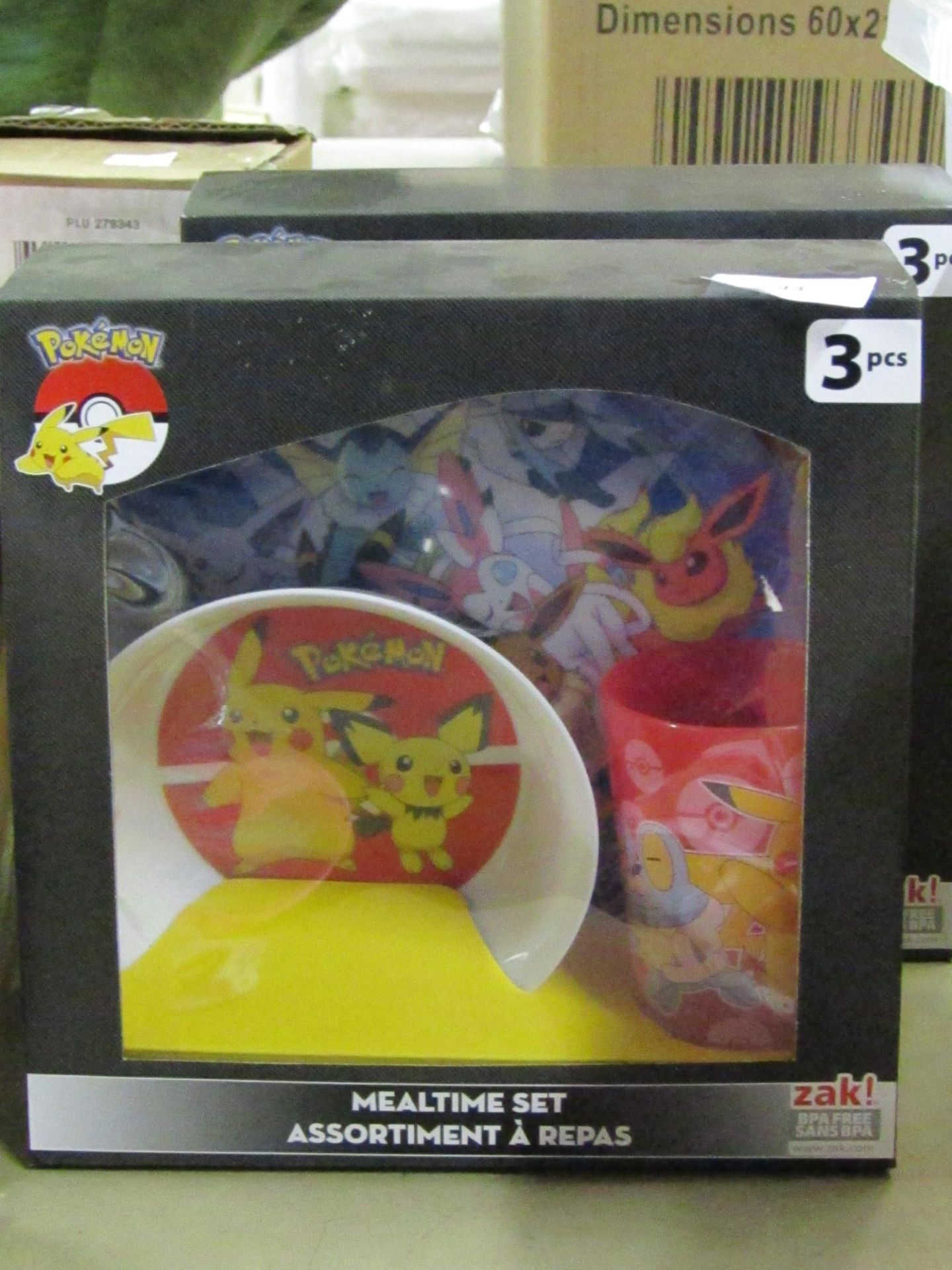 2x Pokemon 3 piece Dinner sets, new