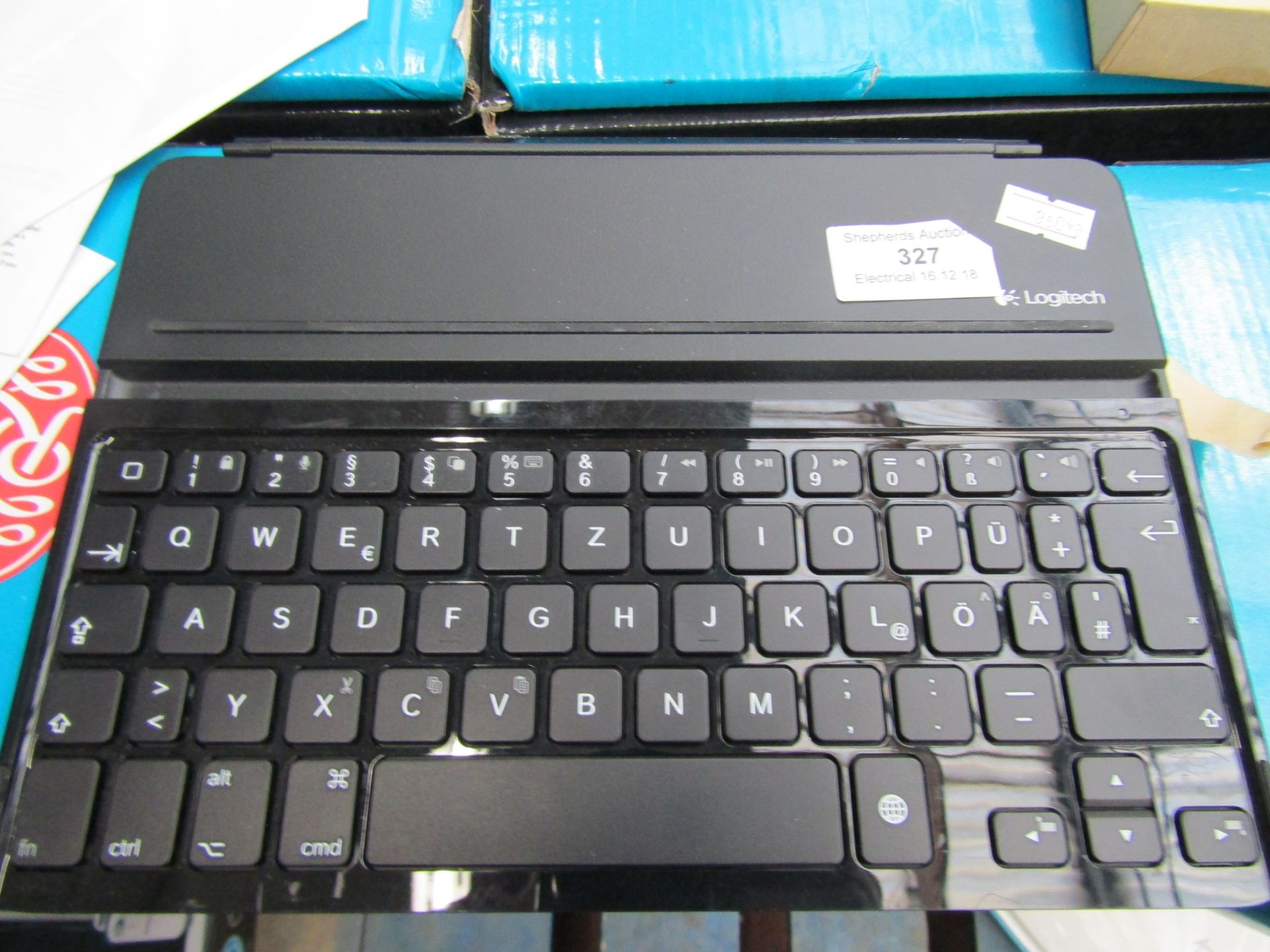 Logitech tablet Bluetooth wireless keyboard, untested.