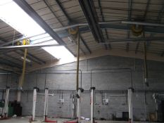 Plymovent SER-650 overhead exhaust fume extractor system