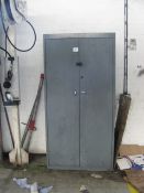 (3) Steel workshop cupboards