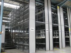 (10) Runs of 17 bays of mezzanine style boltless parts racking