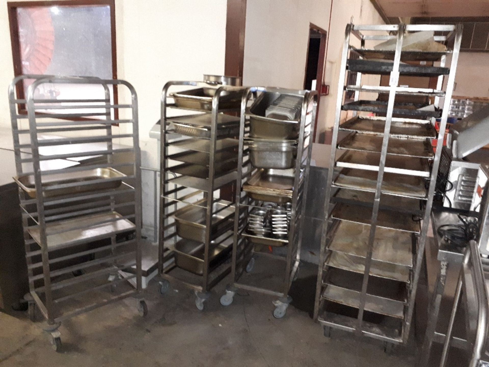 (4) Mobile Tray Racks