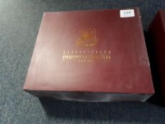 Souvenir boxed 'Farewell Boleyn' West Ham United leather seat cushions, with presentation box