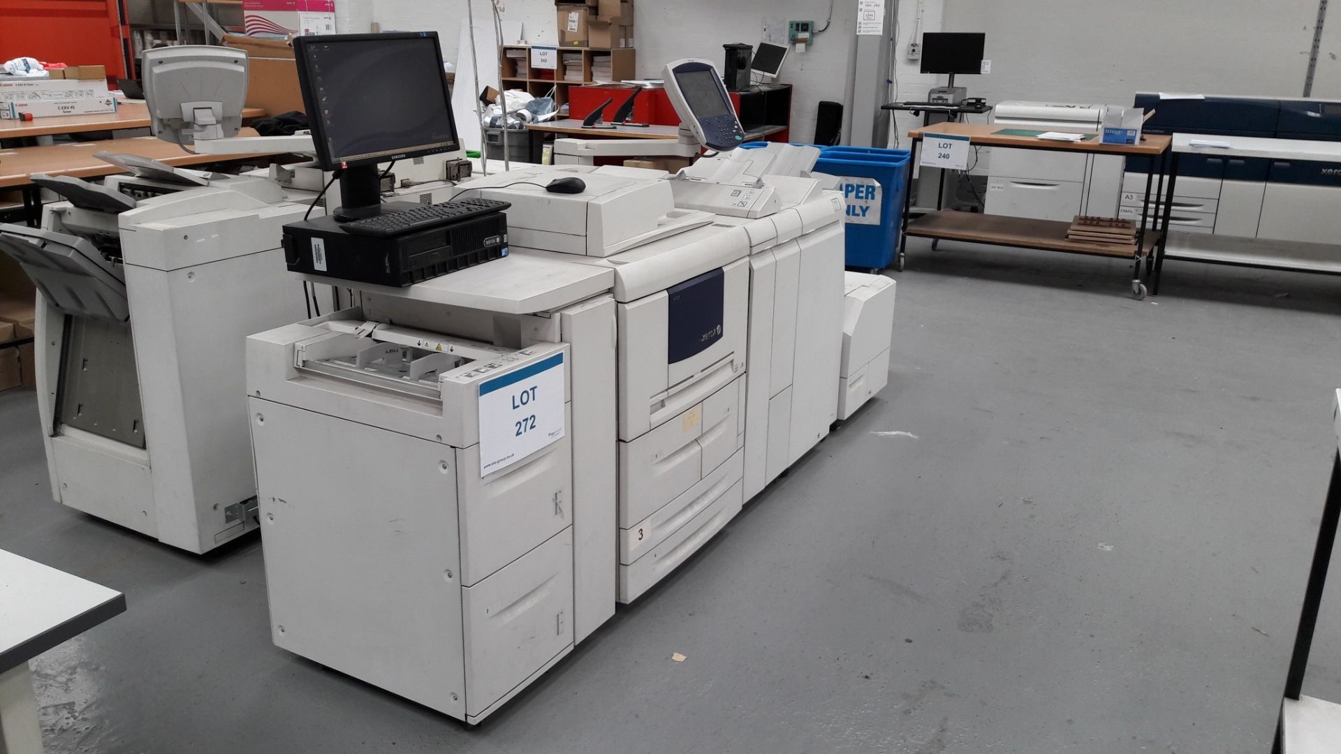 Xerox 4127 high speed copier printer with 7 drawers and 2 tray sorter - Image 2 of 6