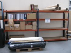 (5) Bays of various boltless shelving with various stock