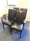 (4) High backed leather chairs