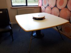 Boardroom table featuring removable central power point
