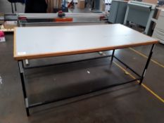 Wooden table with Steel Frame