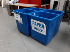 (4) Plastic mobile bins