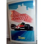 1977 Monaco Grand Prix poster.