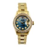 Rolex Datejust Ladies 18ct Gold Diamond After Set