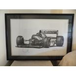 Damon Hill OBE. Williams GP print.